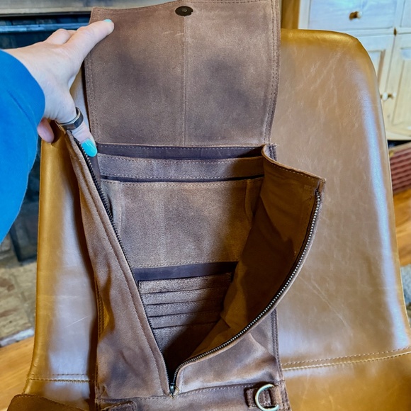 CUT AND PASTE BODY SLING BAG- 100 PERCENT SUADE - Picture 6 of 12